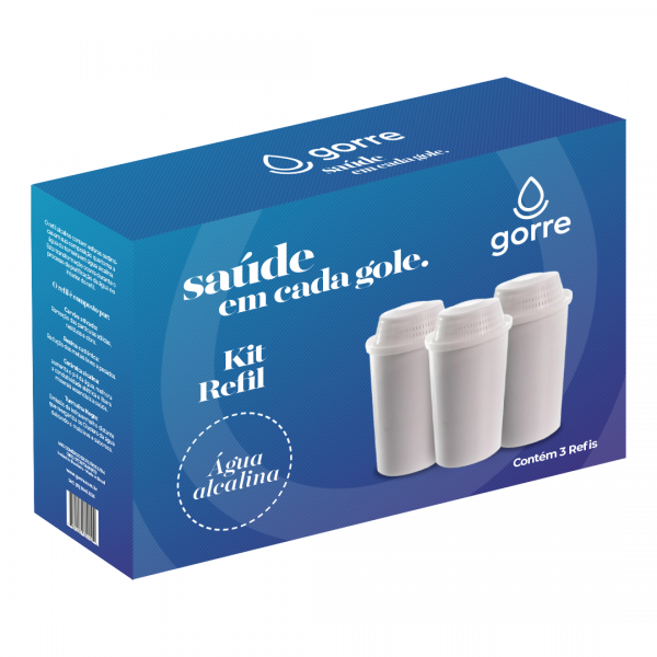 Kit Refil Com 3 Unidades com Cerâmica Alcalina