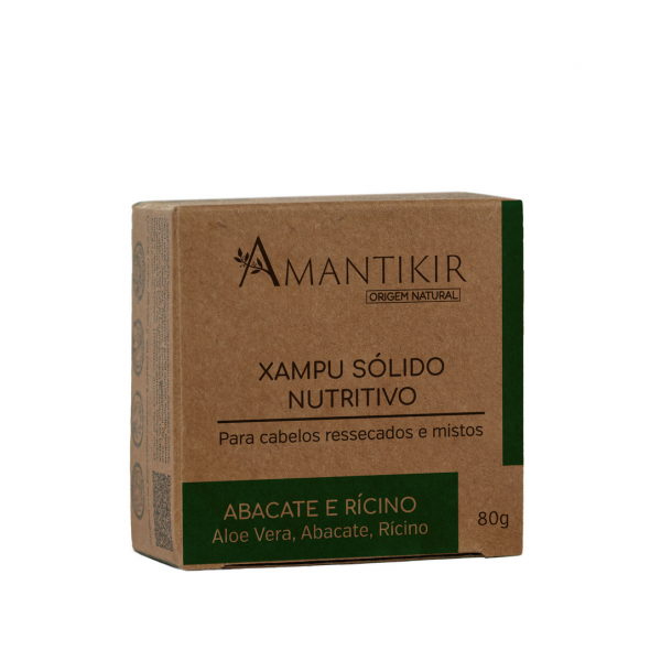 Xampu Sólido Nutritivo - Abacate e Rícino (80g)