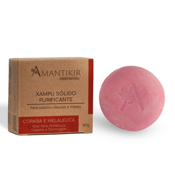 Xampu Sólido Purificante - Copaíba e Melaleuca (80g)