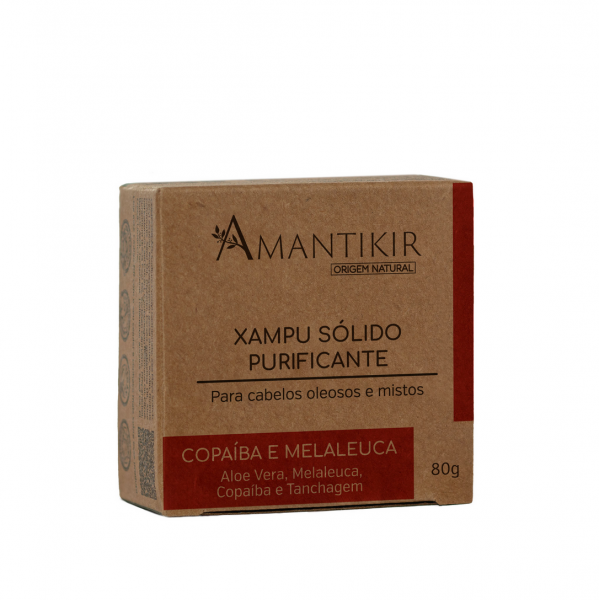 Xampu Sólido Purificante - Copaíba e Melaleuca (80g)