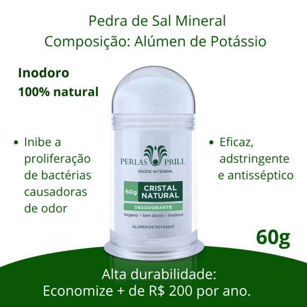Desodorante Cristal Natural Neutro (60g)